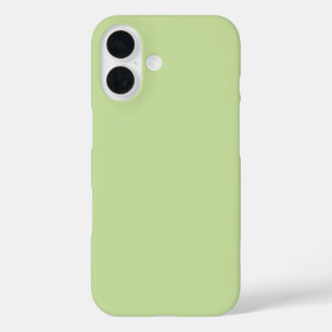 Coques iPhone 16 Vert pomme pastel uni