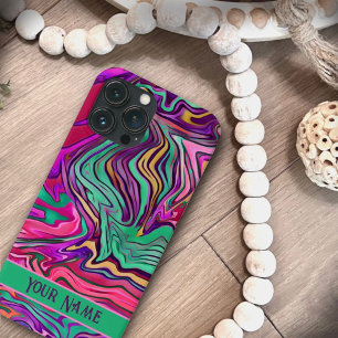 Case-Mate iPhone Case Vert rose Abstrait Customisé moderne