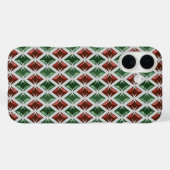 Coques Case-Mate iPhone Vert rouge de gemmes géométriques de DIAMANTS (Verso (horizontal))
