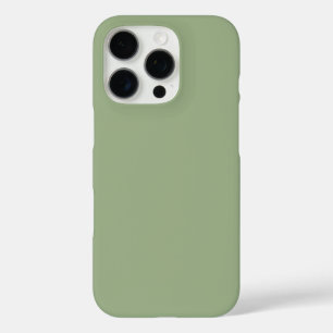 Coques iPhone 16 Pro Vert Sage moderne Couleur uni