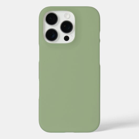 Coques Case-Mate iPhone Vert Sage moderne Couleur uni (Verso)