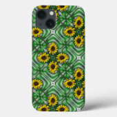 Coques Case-Mate iPhone Vert Sassy Sunflowers (Verso)