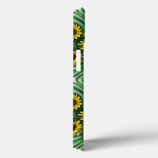 Coques Case-Mate iPhone Vert Sassy Sunflowers (Verso / Droite)