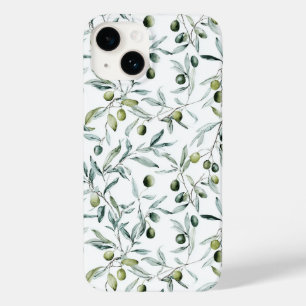 Coque Pour iPhone 14 Vert sauge aquarelle français campagne olive 