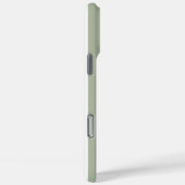 Coques Case-Mate iPhone Vert sauge et rayures monogrammées blanches (Verso / Droite)