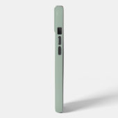 Coques Case-Mate iPhone Vert sauge monogrammé (Verso / Gauche)