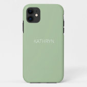 Coques Case-Mate iPhone vert sauge solide (Dos)