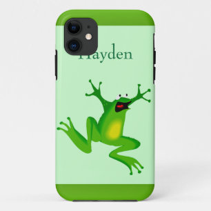 Etui iPhone Case-Mate Vert sautant de grenouille de bande dessinée