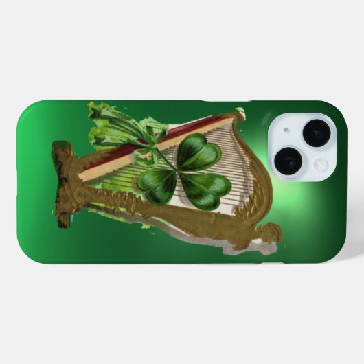 Coques Case-Mate iPhone VERT SHAMROCK HARP vert (Verso (horizontal))