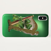 Coques Case-Mate iPhone VERT SHAMROCK HARP vert (Dos (Horizontal))