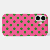 Coques Case-Mate iPhone Vert sur rose Pois Design Motif (Verso (horizontal))