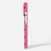 Coques Case-Mate iPhone Vert sur rose Pois Design Motif (Verso / Gauche)