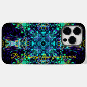 Coques Case-Mate iPhone Vert Turquoise Psychédélique Bohème Mandala (Verso (horizontal))