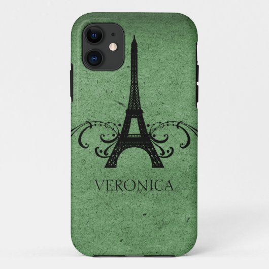Coques Case-Mate iPhone Vert Vintage Français (Dos)