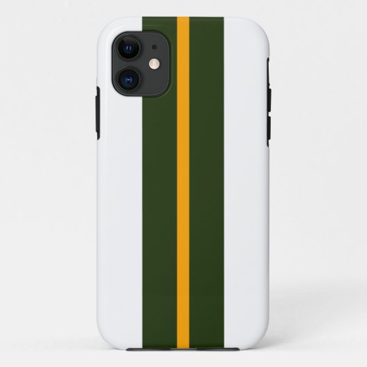 Coques Case-Mate iPhone Vertical Vert Foncé Jaune Frappe De Course Sur Bla (Dos)