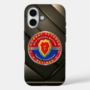 Coques iPhone 16 Vétéran retraité de la 25e division d'infanterie
