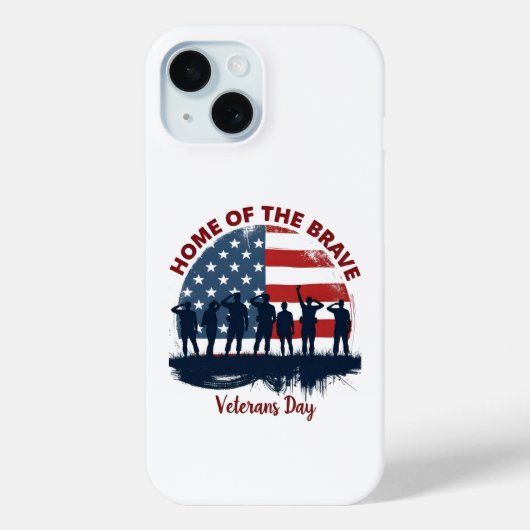 Coques Case-Mate iPhone Veterans Day Patriotic Tee (Verso)
