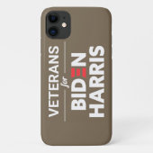 Coques Case-Mate iPhone Vétérans de Biden Harris Texte personnalisé Tan Br (Dos)
