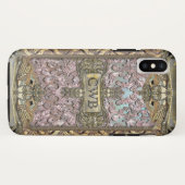 Coques Case-Mate iPhone Vialeigh Victorian Élégant Cool Monogramme (Dos (Horizontal))