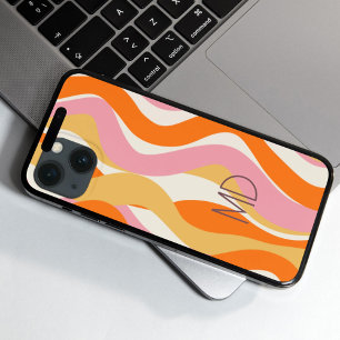 Case-Mate iPhone Case Vibe Rétro Années 60 Roses Orange Abstrait