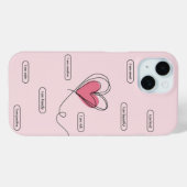 Coques Case-Mate iPhone vibe rose girpositif citations coeur mignon (Verso (horizontal))