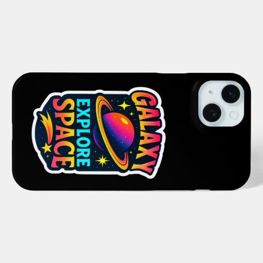 Coques Case-Mate iPhone Vibes célestes en orbite électrique (Verso (horizontal))