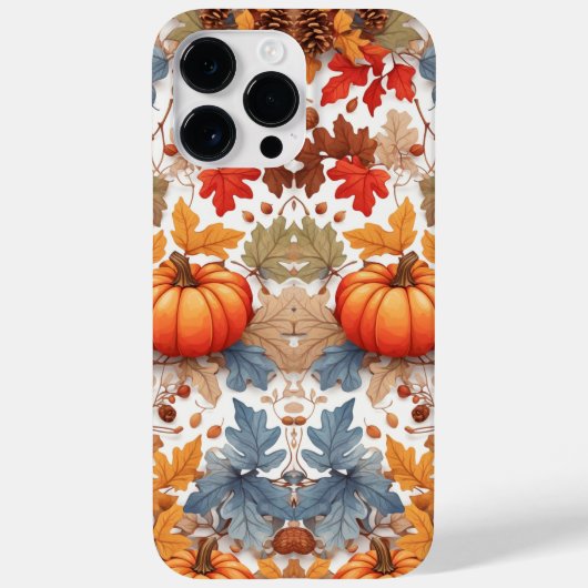 Coques Case-Mate iPhone Vibes d'automne rustiques Citrouille peint (Verso)
