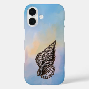 Coques iPhone 16 Vibes de bord de mer avec coquillage