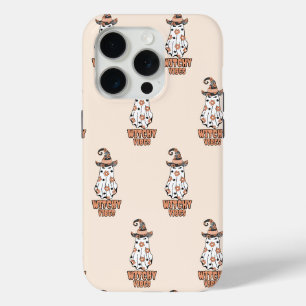 Coque iPhone 15 Pro "Vibes de cuisine" Halloween Witch Ghost Orange