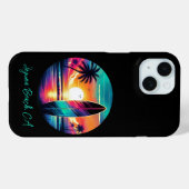 Coques Case-Mate iPhone Vibes de fond de soleil (Verso (horizontal))
