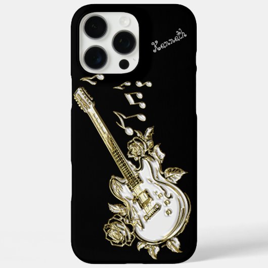 Coques Case-Mate iPhone Vibes de guitare mélodique en or (Verso)