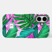 Coques Case-Mate iPhone Vibes de l'île tropicale Monogramme Téléphone (Verso (horizontal))