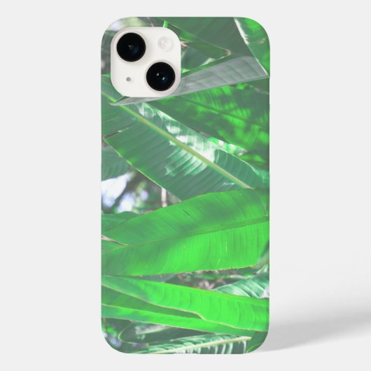 Coques Case-Mate iPhone Vibes d'été Banana Tree Feuilles Pale Green Pastel (Verso)