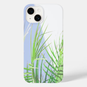 Coque Pour iPhone 14 Vibes d'été Palm Tree Feuilles Pale Green Pastel