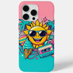 Coque iPhone 15 Pro Max Vibes d'été rétro - Jolie esthétique des années 80