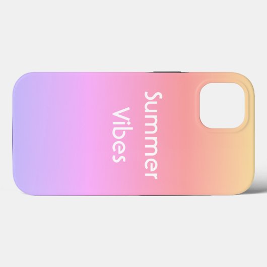 Coques Case-Mate iPhone Vibes d'été Typographie Dégradé rose (Verso (horizontal))