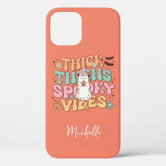 Coques Case-Mate iPhone Vibes Éffrayantes Retro Ghost Thighs Personnalisée (Verso)