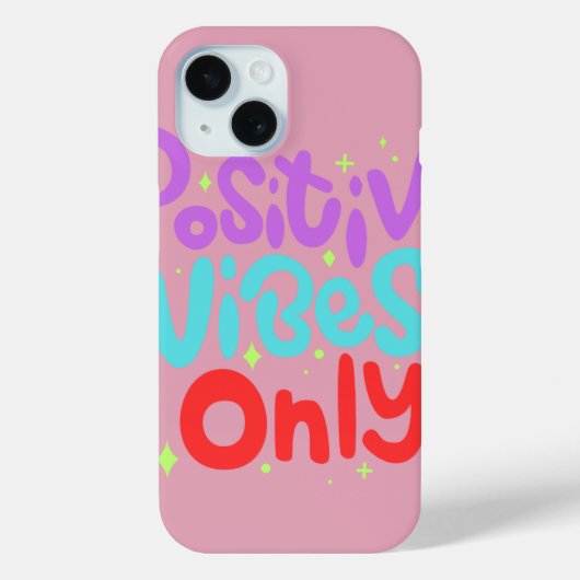 Coques Case-Mate iPhone Vibes Positives Uniquement Abstrait Typographique (Verso)
