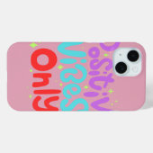 Coques Case-Mate iPhone Vibes Positives Uniquement Abstrait Typographique (Verso (horizontal))