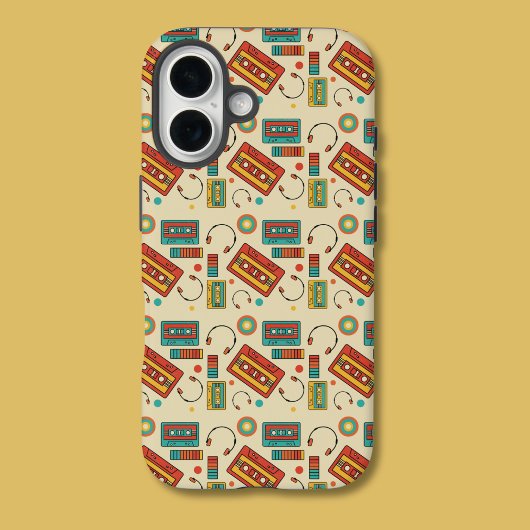 Coques Case-Mate iPhone Vibes rétro - 1980 Cassette Tapes Motif