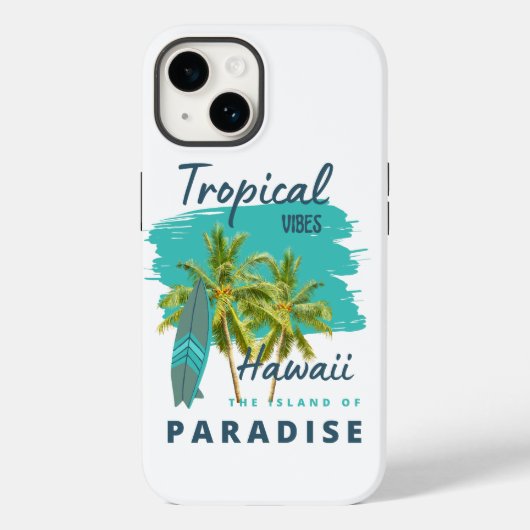 Coques Case-Mate iPhone Vibes Tropicales Hawaï Île du Paradis (Verso)