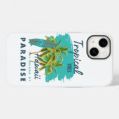 Coques Case-Mate iPhone Vibes Tropicales Hawaï Île du Paradis (Verso (horizontal))