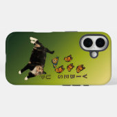 Coques Case-Mate iPhone VIBES UP - Chat calicot et papillons monarques (Verso (horizontal))