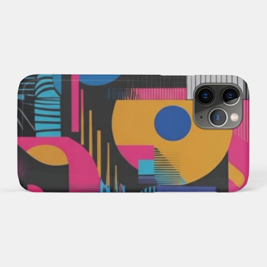 Coques Case-Mate iPhone Vibrant Abstract Geometry Glitch Pop Chaos Design (Dos (Horizontal))