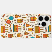 Coques Case-Mate iPhone Vibrant Birthday Party Seamless Pattern (Verso (horizontal))