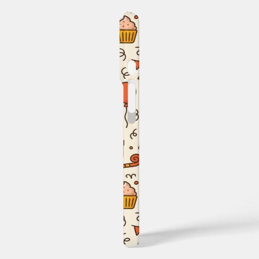 Coques Case-Mate iPhone Vibrant Birthday Party Seamless Pattern (Verso / Gauche)