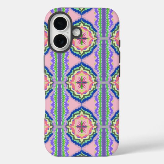 Coques Case-Mate iPhone Vibrant Bloom Kaleidoscope: Pink & Emerald Mandala (Verso)