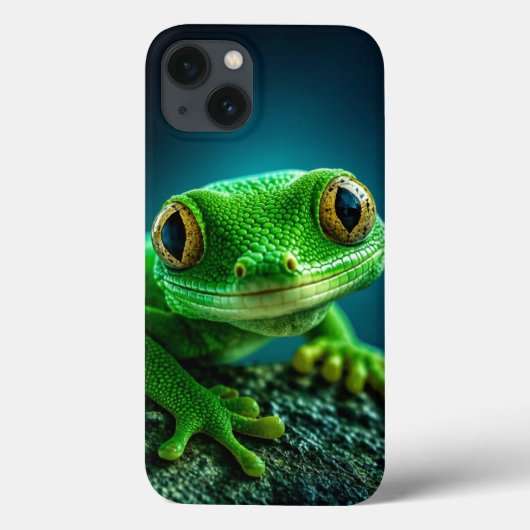 Coques Case-Mate iPhone Vibrant Green Gecko Reptile Macro Close Up (Verso)