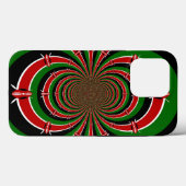 Coques Case-Mate iPhone Vibrant Kenya Vision : Drapeau kényan en miroir (Verso (horizontal))