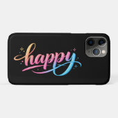 Coques Case-Mate iPhone Vibrant Pastel Gradient HAPPY Typography - Modern (Dos (Horizontal))